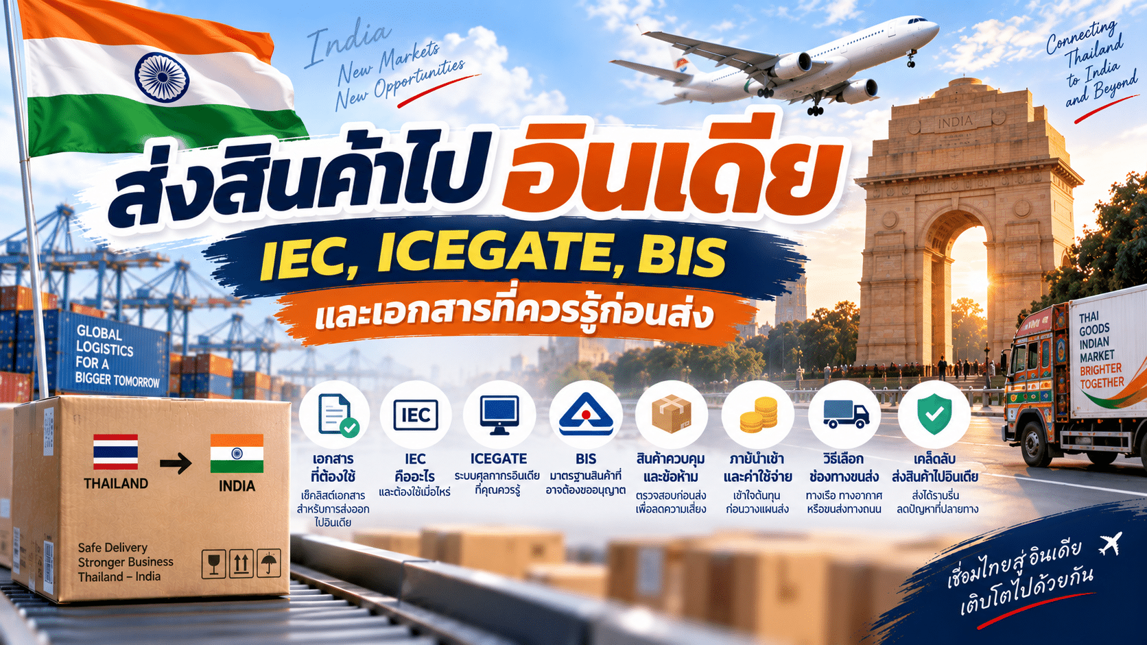 ส่งสินค้าไปอินเดีย จากประเทศไทยกับ KTC Global Logistics